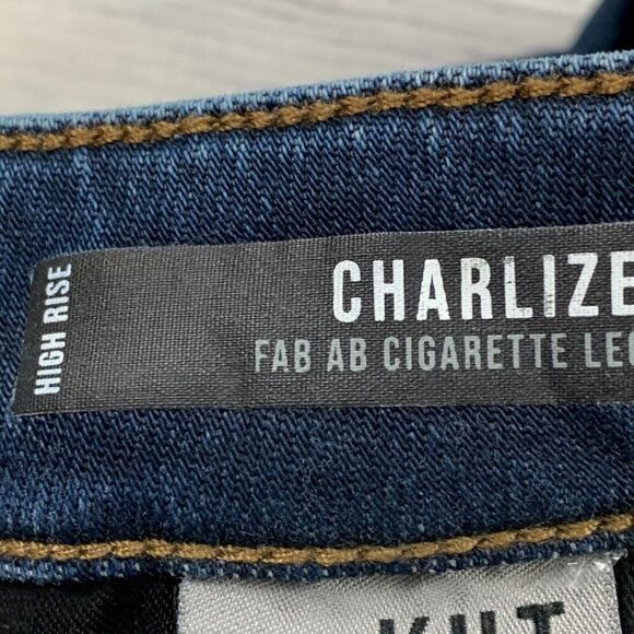Kut from the Kloth Jeans 6 Charlize Fab Ab Cigarette Leg High Rise Inseam 26" - Picture 9 of 12